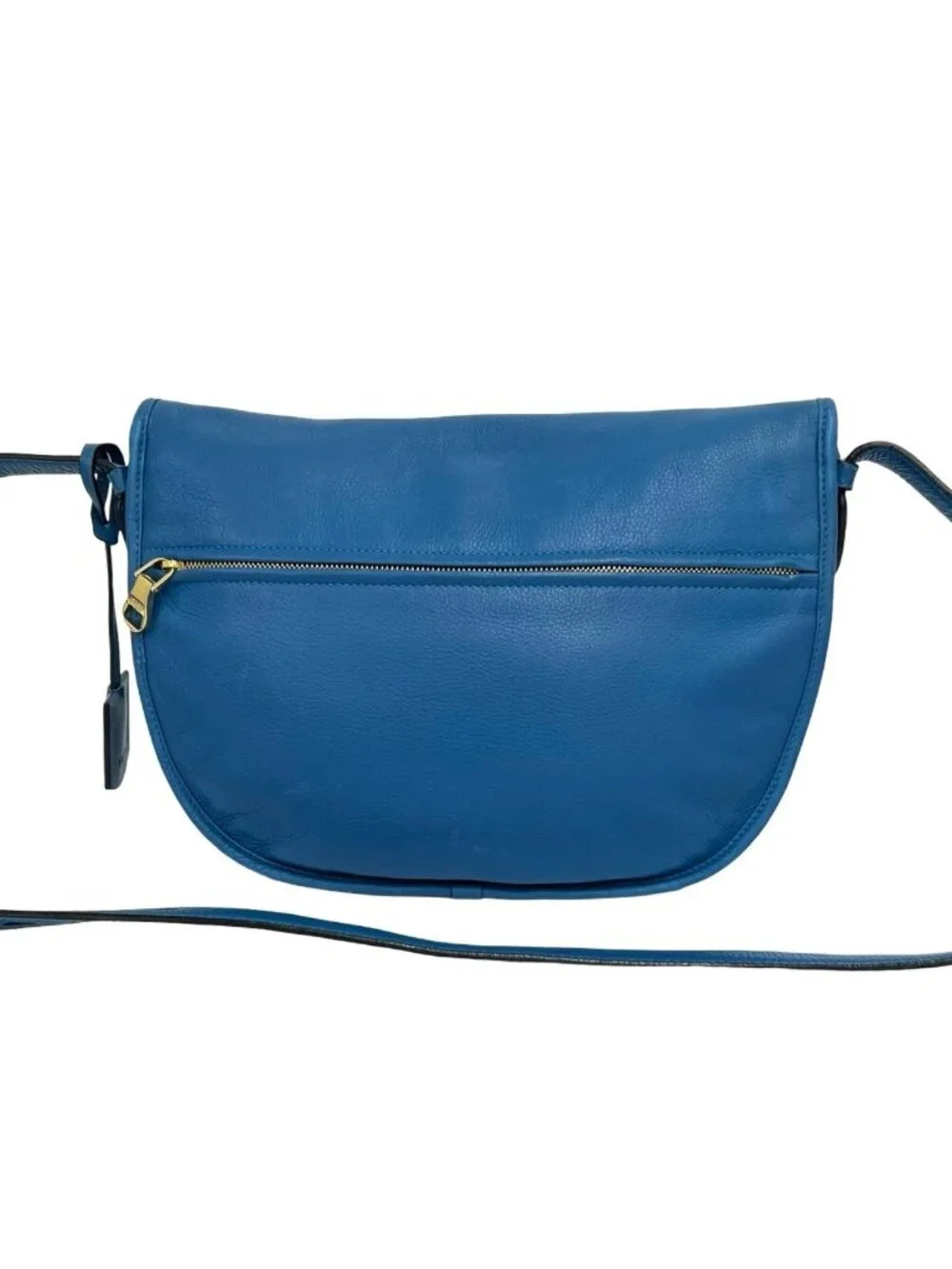 Loewe Vintage Heritage Logo Stamp Leather Shoulder Bag Pochette Crossbody Blue